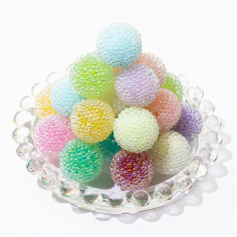 Wholesale 10PCS DIY Sugar Beads Loose Beads Transparent Jelly Through Hole Beads